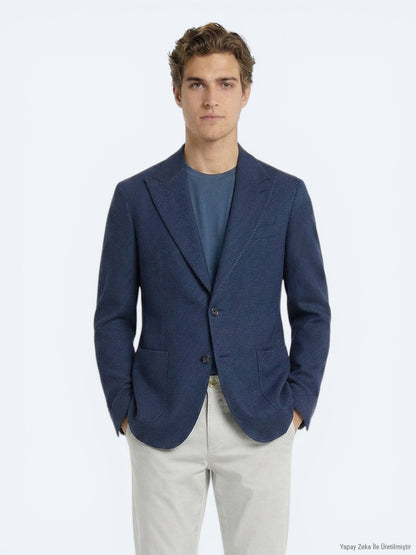 Lacivert Modern Fit Ceket