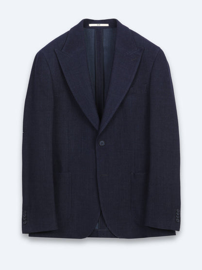 Lacivert Modern Fit Yün Karışımlı Ceket