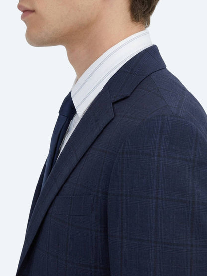 Lacivert Potikare Modern Fit %100 Yün Takım Elbise