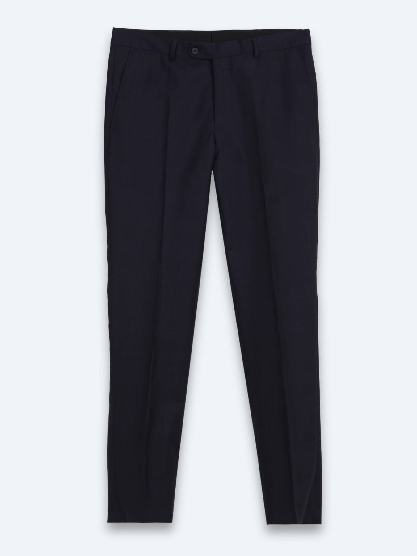 Lacivert Potikare Modern Fit %100 Yün Takım Elbise