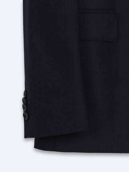 Lacivert Potikare Modern Fit %100 Yün Takım Elbise