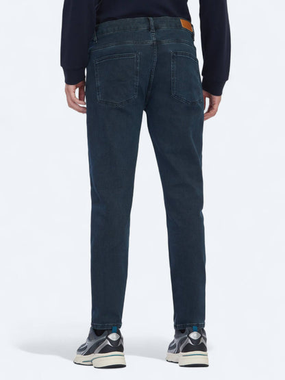 Lacivert Slim Fit Denim Pamuk Karışımlı Pantolon