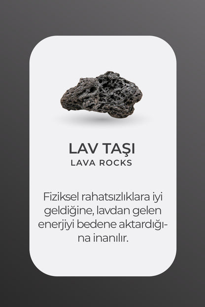 Doğal Lav Taşlı 23 Cm Gümüş Tesbih F57339999