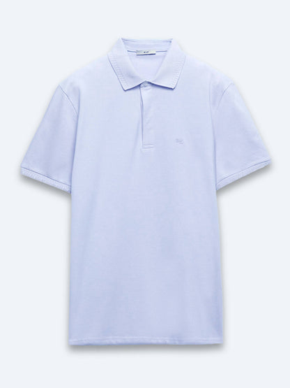 Lila Düz %100 Pamuk T-shirt