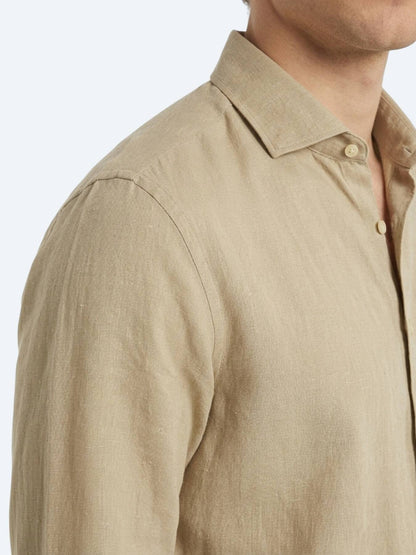 Limon Küfü Düz Regular Fit Uzun Dokuma Casual Pamuk Karışımlı Gömlek