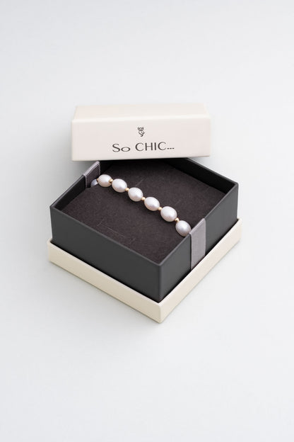 Doğal Inci Taşlı 14 Ayar Altın Bileklik M00301233620