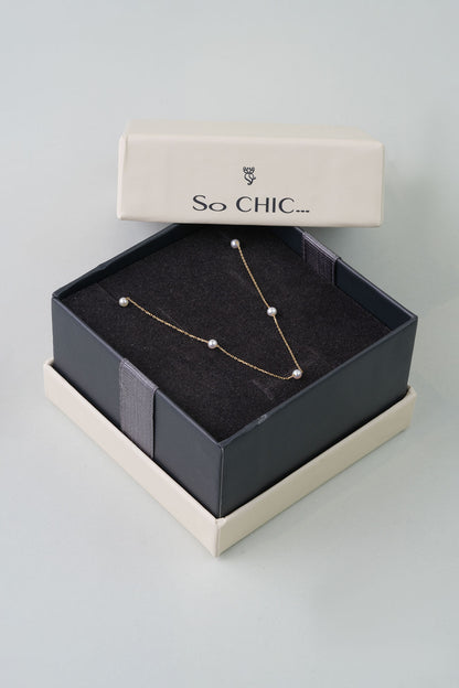 Doğal Inci Taşlı 14 Ayar Sarı Altın Kolye M003260093644