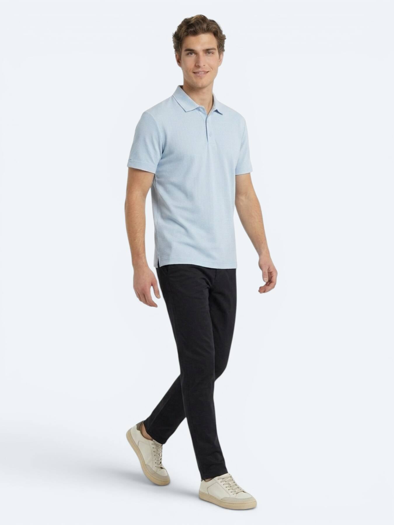 Mavi Çizgili %100 Pamuk T-shirt