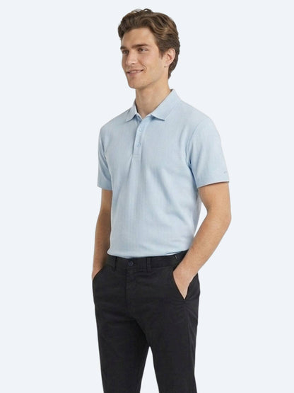 Mavi Çizgili %100 Pamuk T-shirt