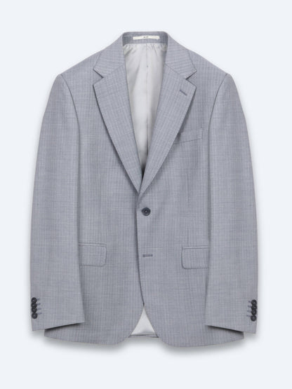 Mavi Çizgili Modern Fit Yün Karışımlı Takım Elbise