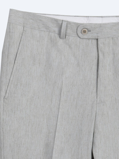 Mavi Desenli Modern Fit Çevre Dostu Keten Karışımlı Takım Elbise