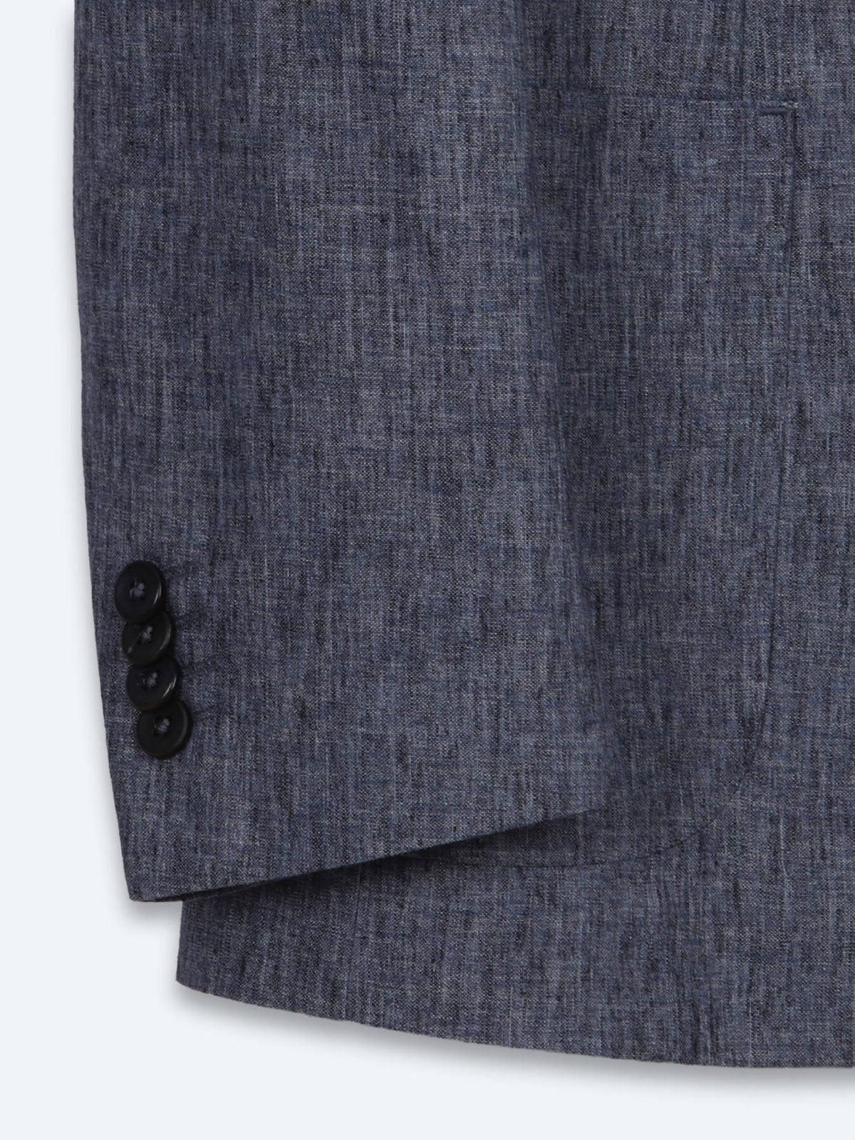 Mavi Desenli Modern Fit Keten Karışımlı Takım Elbise