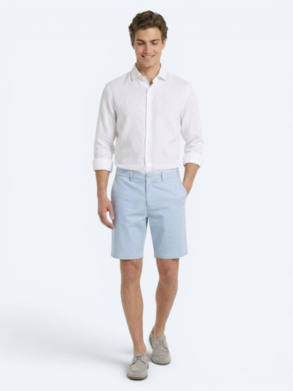 Mavi Düz Kumaş Jogging Fit Casual Bermuda