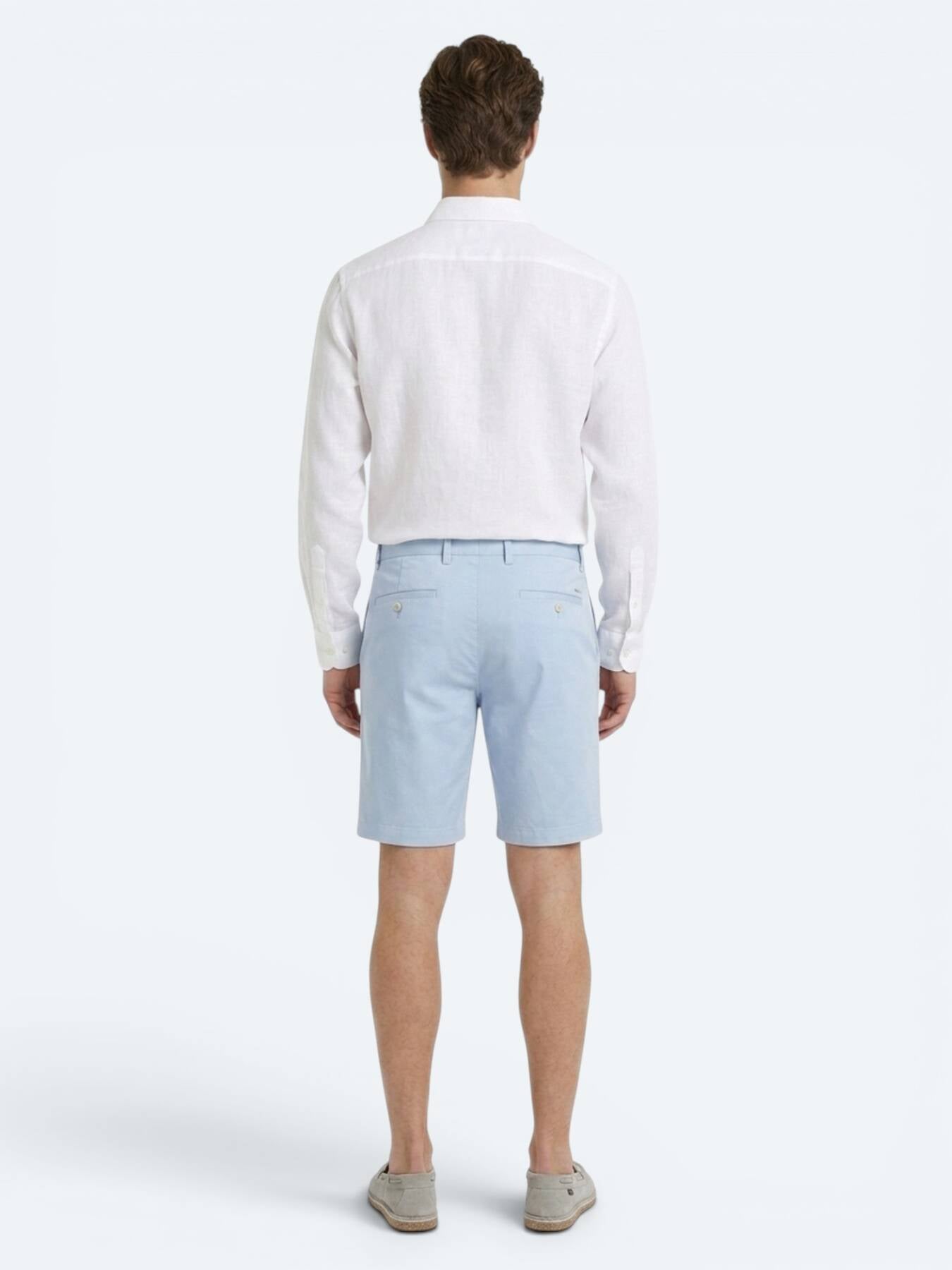 Mavi Düz Kumaş Jogging Fit Casual Bermuda