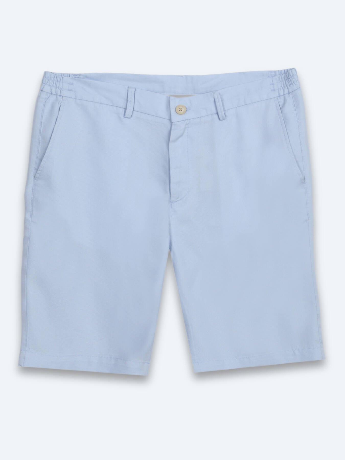 Mavi Düz Kumaş Jogging Fit Casual Bermuda