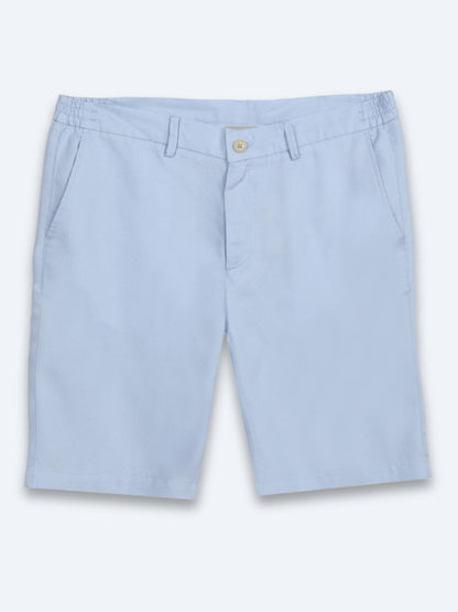 Mavi Düz Kumaş Jogging Fit Casual Bermuda