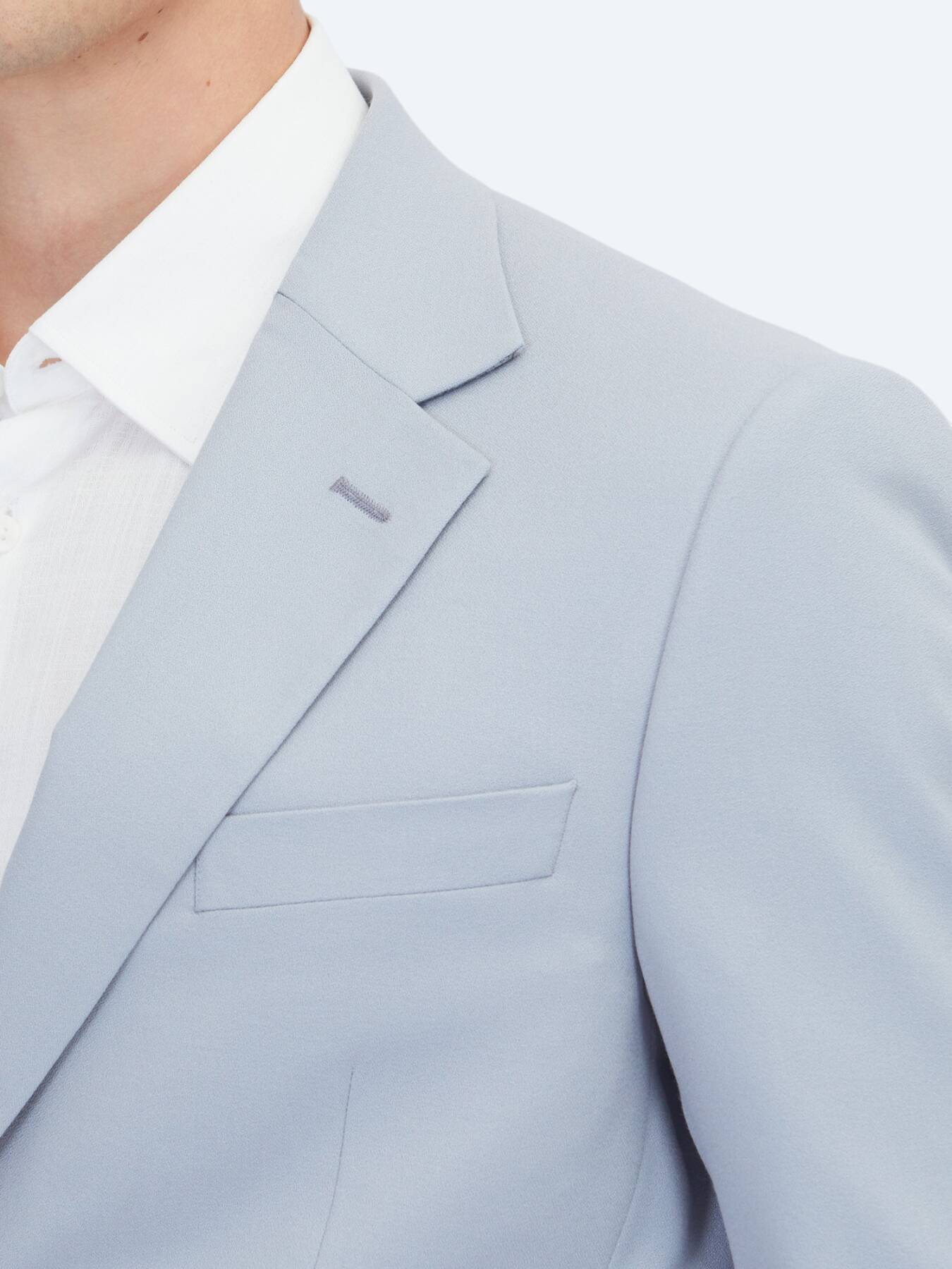 Mavi Düz Modern Fit Takım Elbise