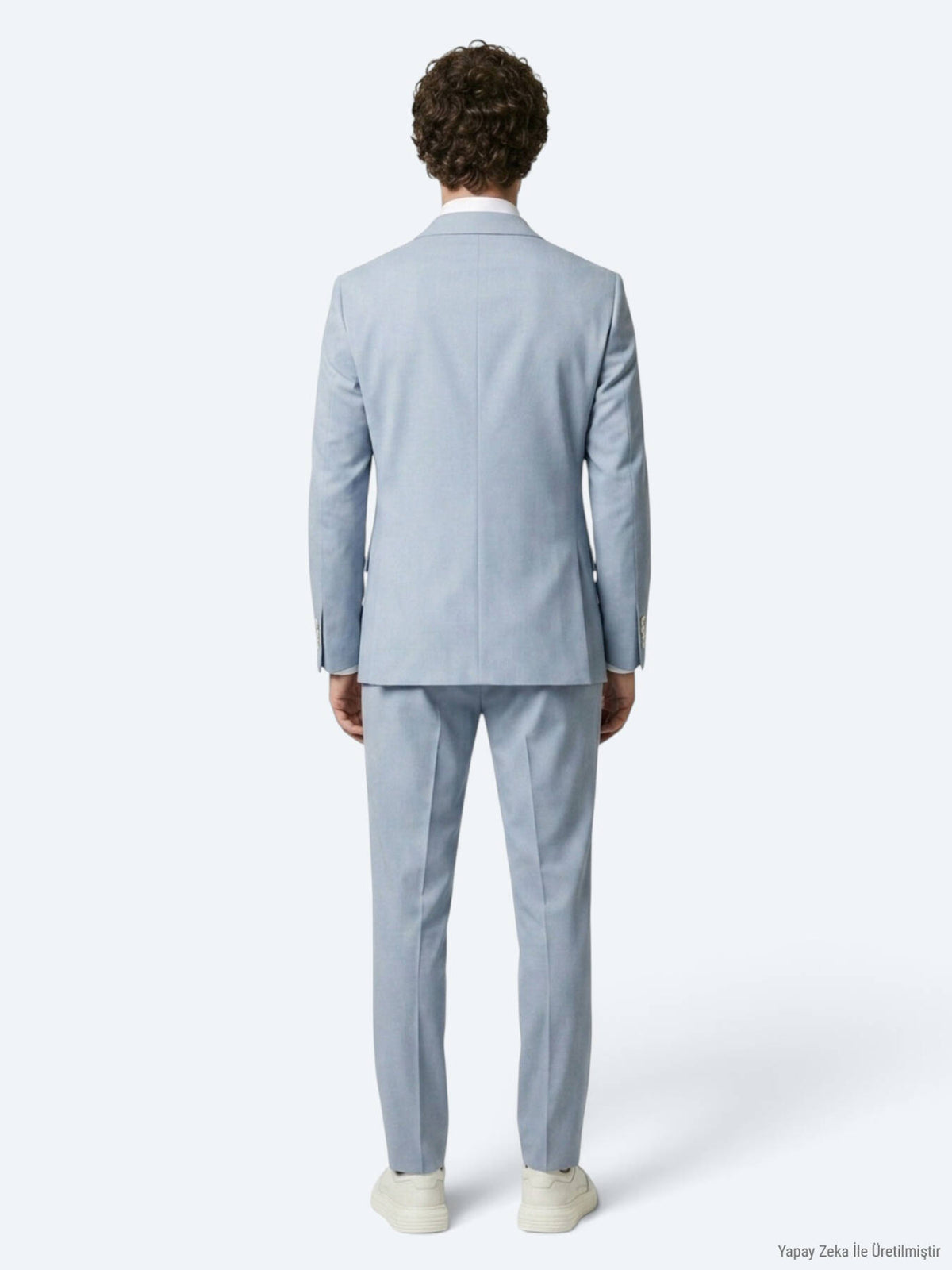 Mavi Düz Modern Fit Takım Elbise