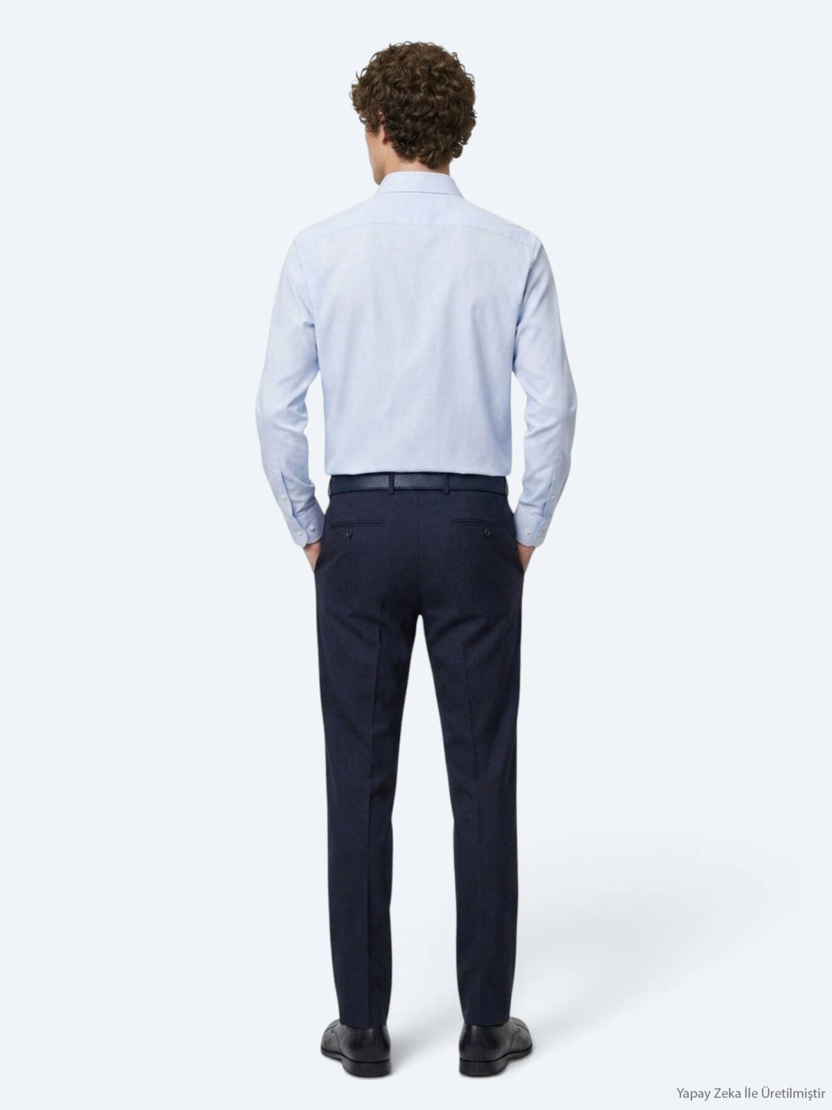 Mavi Düz Regular Fit Uzun Casual Gömlek