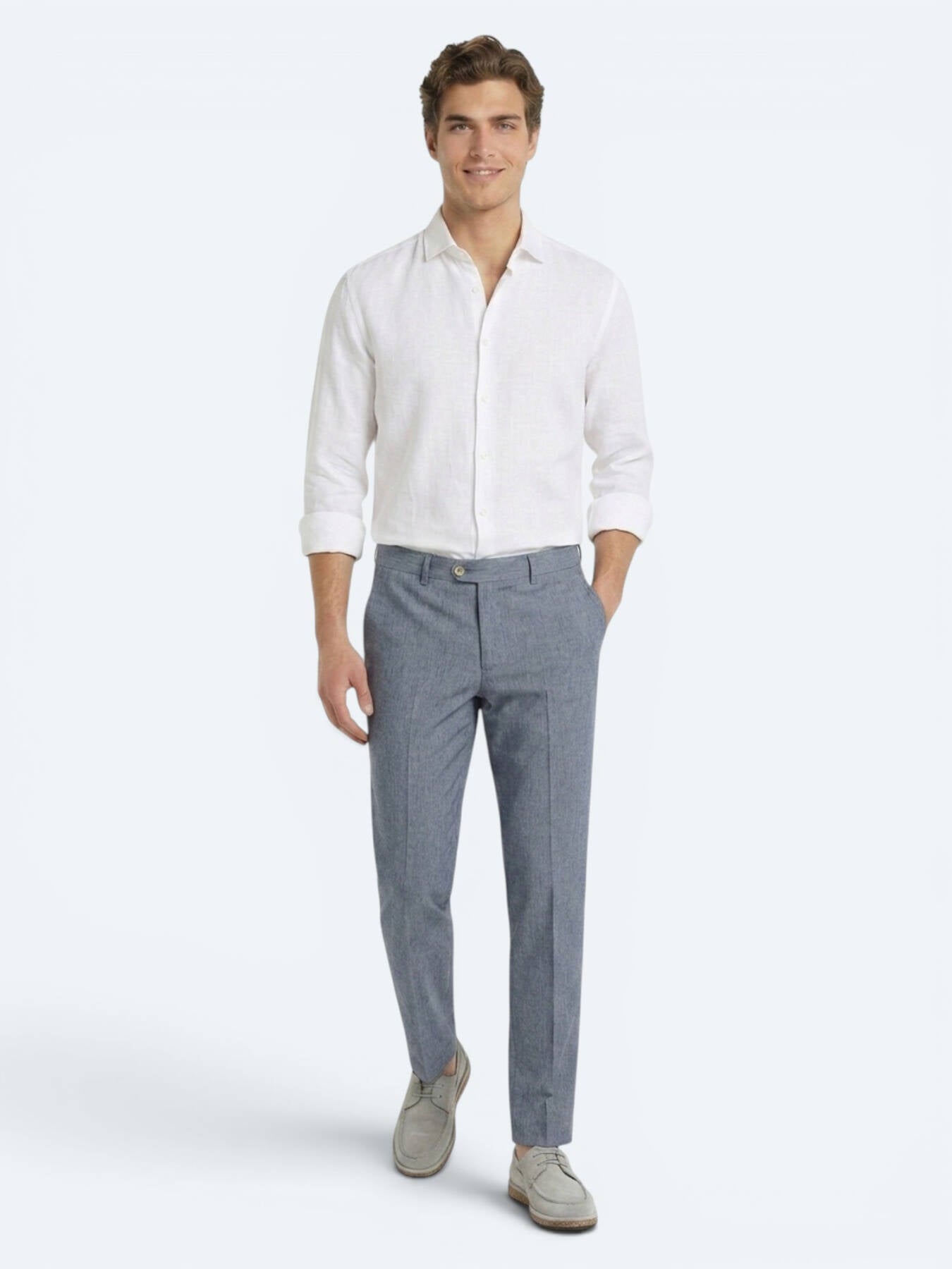 Mavi Kumaş Relaxed Fit Casual Keten Karışımlı Pantolon