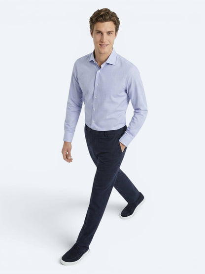 Mavi Mikro Regular Fit Uzun Dokuma Casual %100 Pamuk Gömlek
