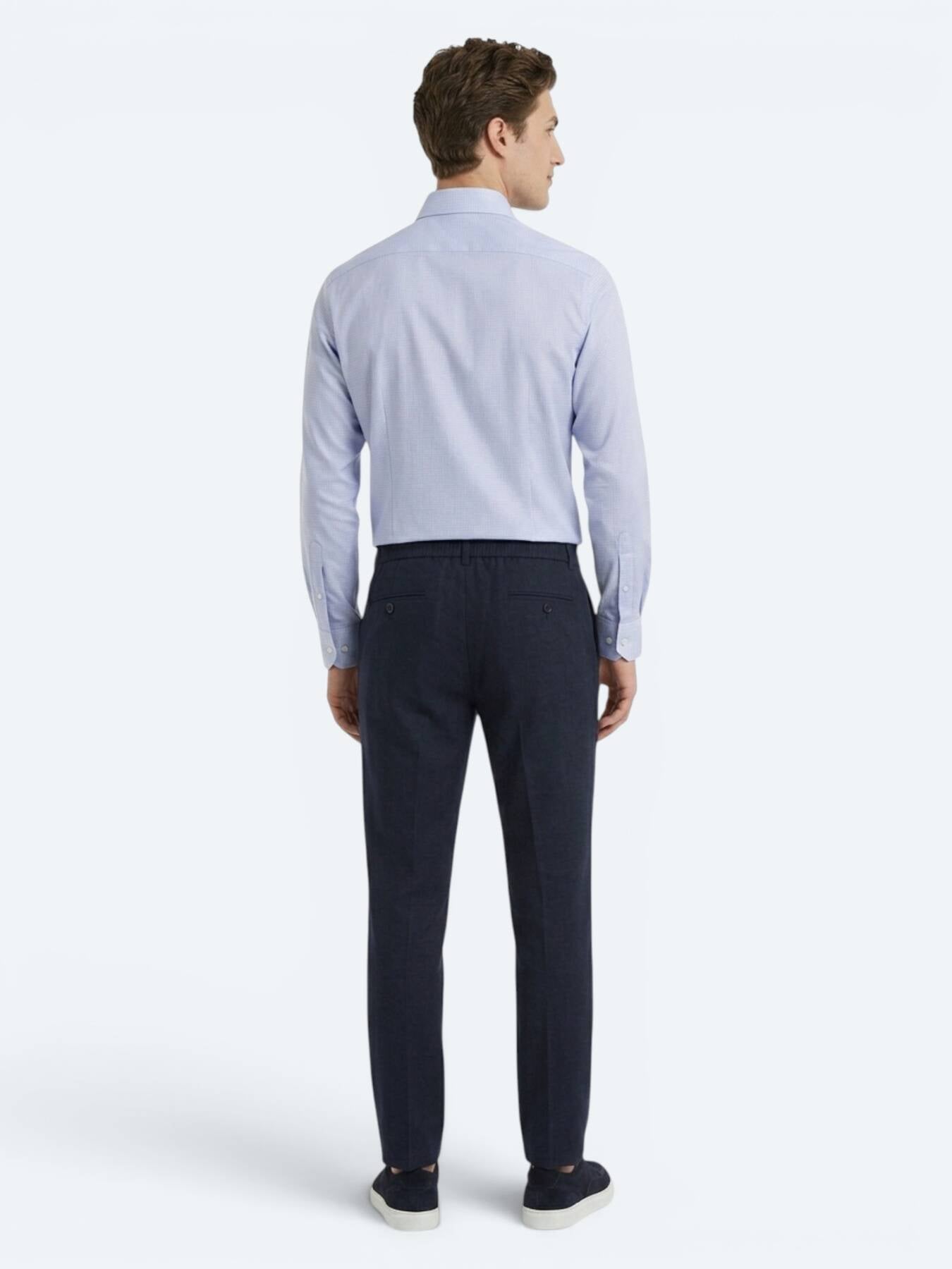 Mavi Mikro Regular Fit Uzun Dokuma Casual %100 Pamuk Gömlek