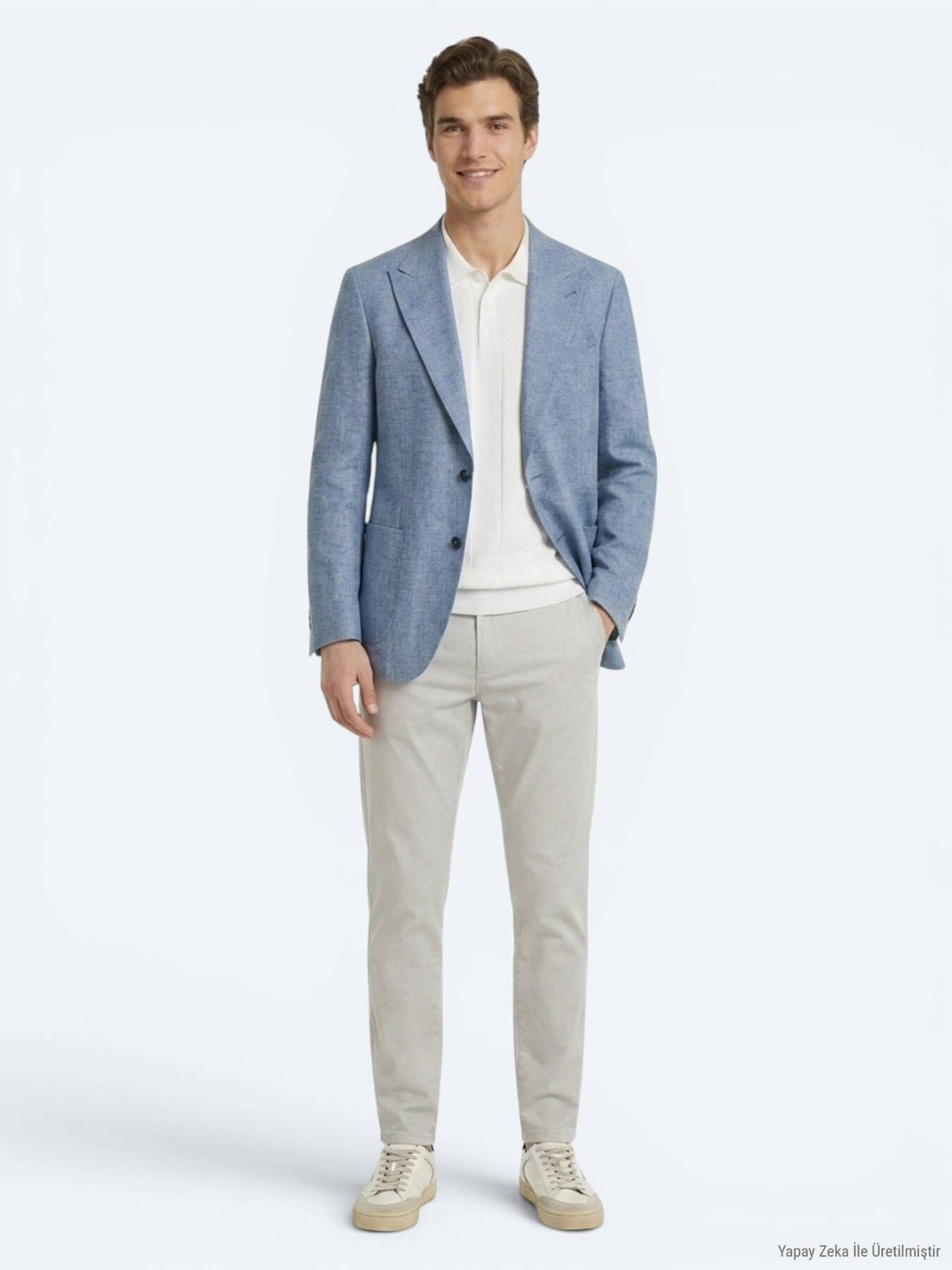 Mavi Modern Fit Keten Karışımlı Ceket