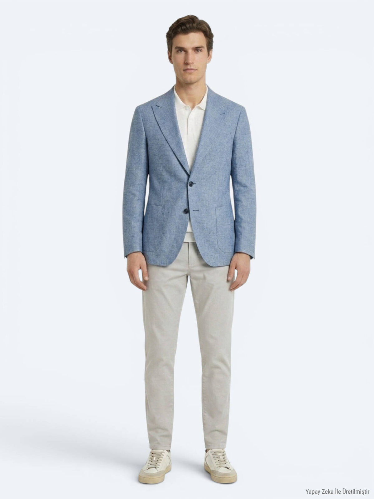 Mavi Modern Fit Keten Karışımlı Ceket