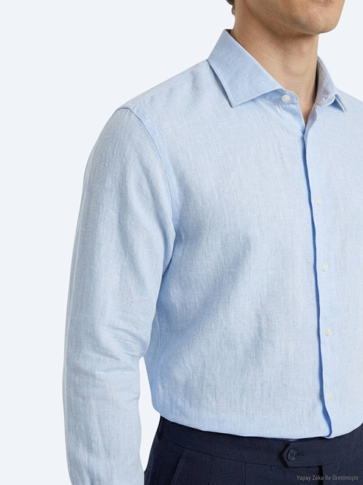 Mavi Regular Fit Uzun Dokuma Casual Pamuk Karışımlı Gömlek