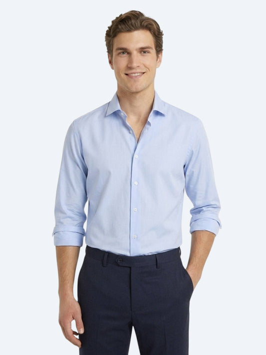 Mavi Regular Fit Uzun Dokuma Klasik %100 Pamuk Gömlek