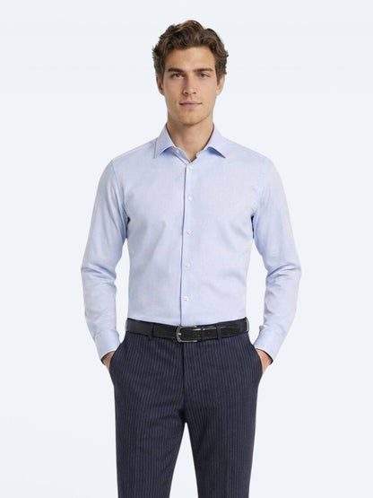 Mavi Slim Fit Uzun Dokuma Klasik %100 Pamuk Gömlek