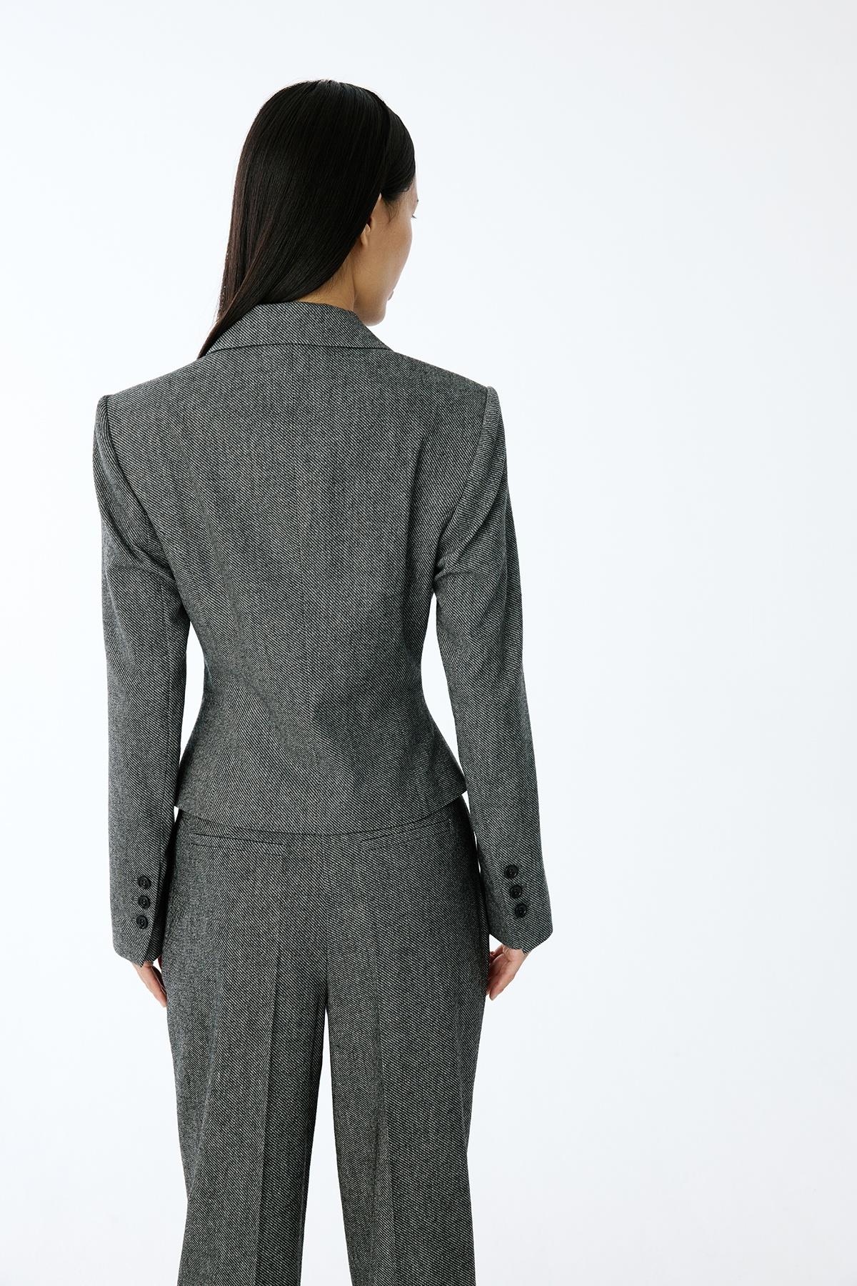 Melanj Dokulu Antrasit Ceket