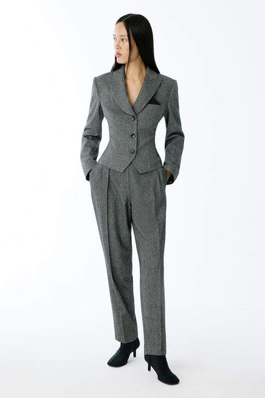 Melanj Dokulu Antrasit Ceket