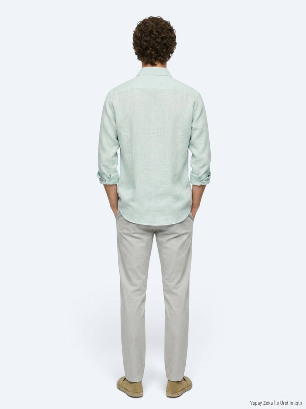 Mint Düz Regular Fit Uzun Dokuma Casual Pamuk Karışımlı Gömlek