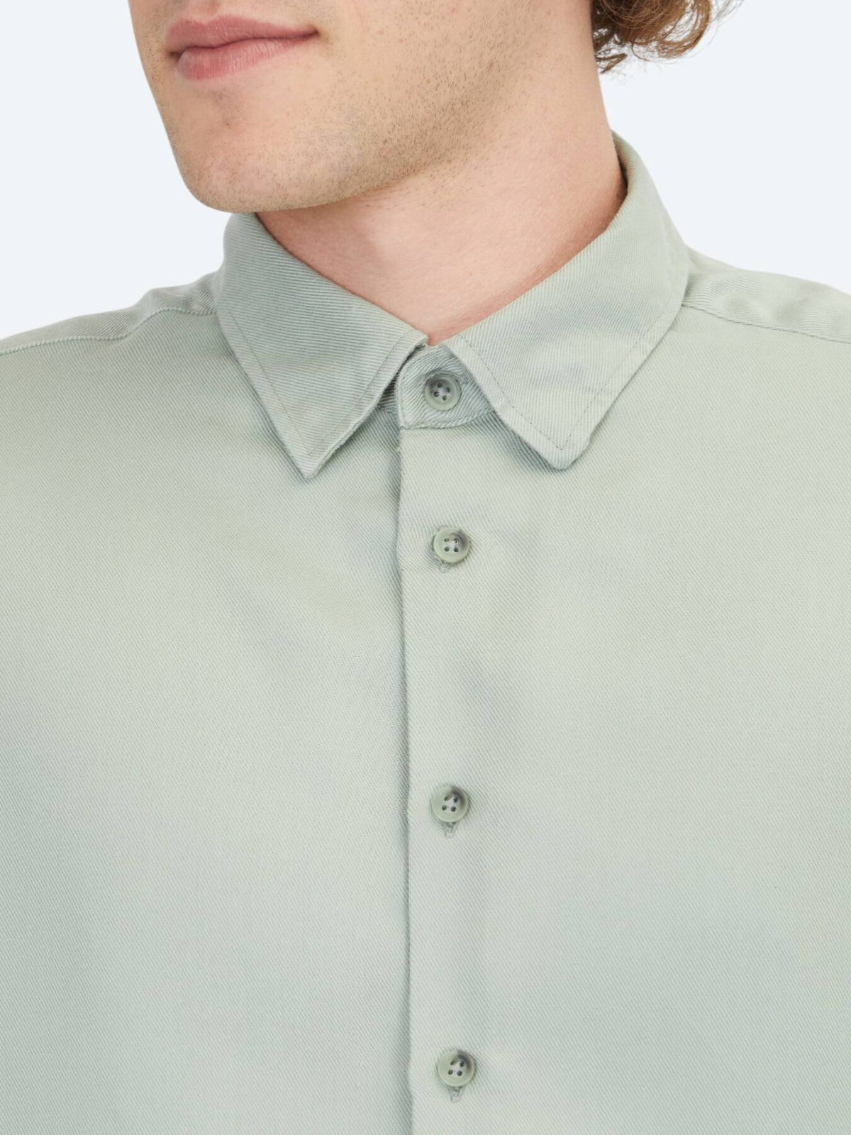 Mint Regular Fit Uzun Dokuma Casual Gömlek