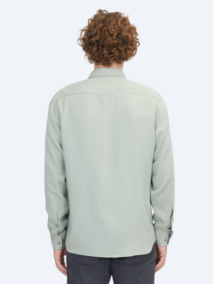 Mint Regular Fit Uzun Dokuma Casual Gömlek