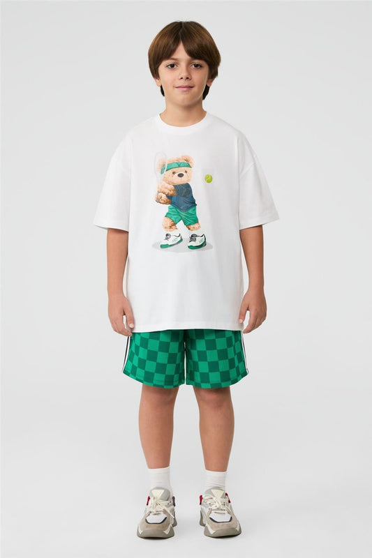 Erkek Çocuk Beyaz Tshirt