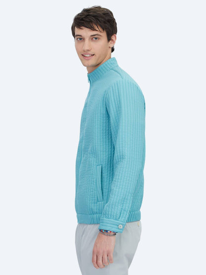Nil Yeşili Regular Fit Dik Yaka Casual Dokuma Mont