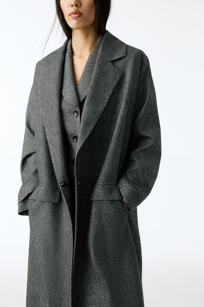 Oversize Midi Antrasit Kaban