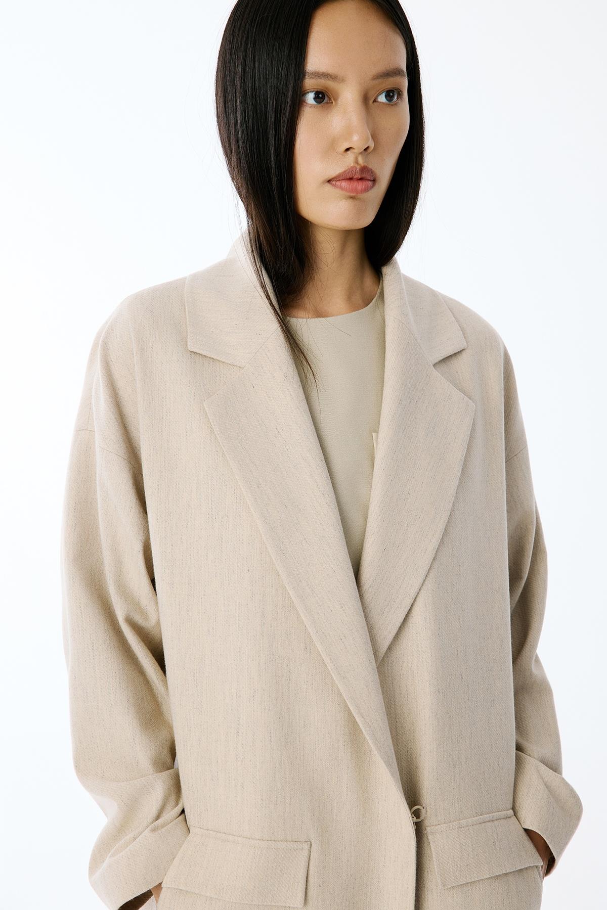 Oversize Midi Bej Kaban