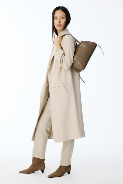 Oversize Midi Bej Kaban