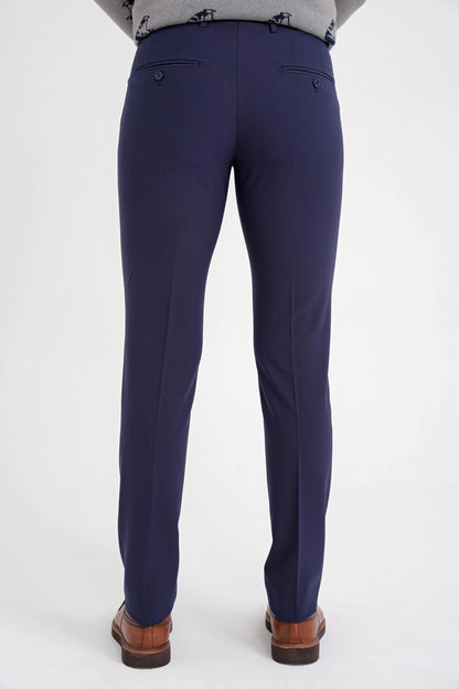 P 1091 Pantolon Slim Lacivert Casual