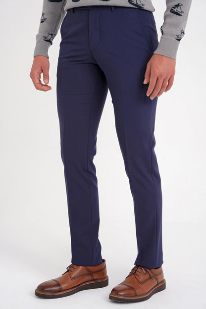 P 1091 Pantolon Slim Lacivert Casual