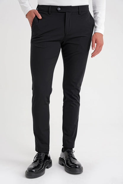 P 1173 Pantolon Comfort Siyah-1 Casual