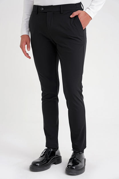 P 1173 Pantolon Comfort Siyah-1 Casual