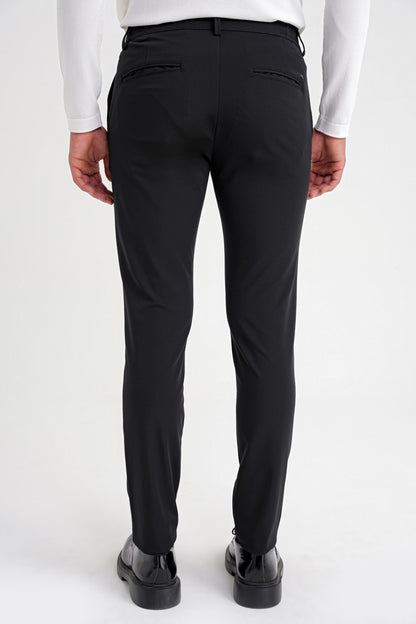 P 1173 Pantolon Comfort Siyah-1 Casual