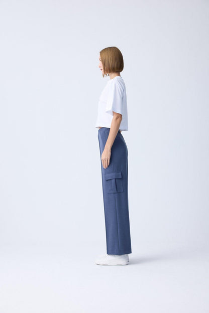 Payet Detaylı Beyaz Crop T-shirt