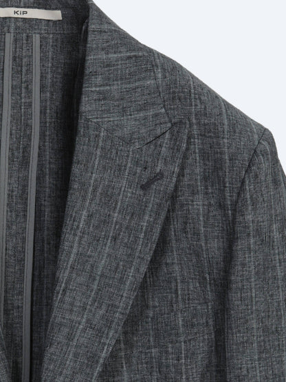 Petrol Modern Fit Keten Karışımlı Ceket