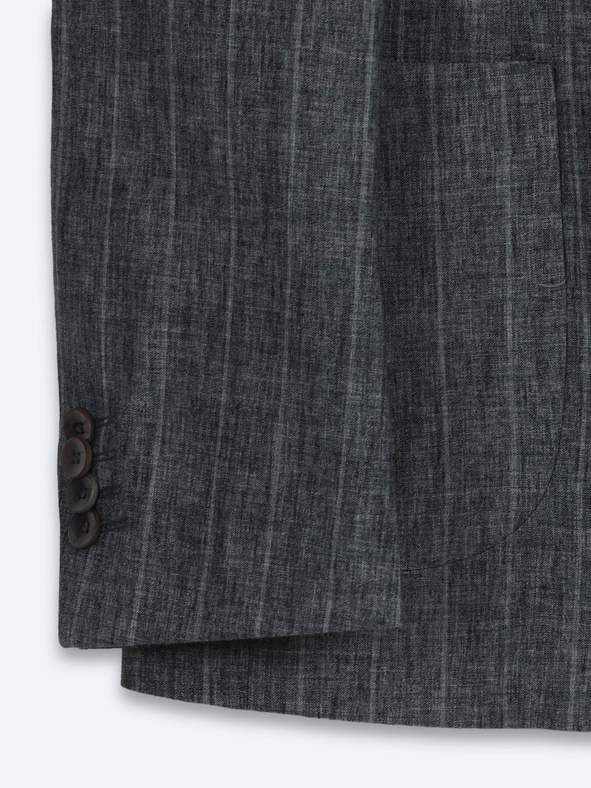 Petrol Modern Fit Keten Karışımlı Ceket