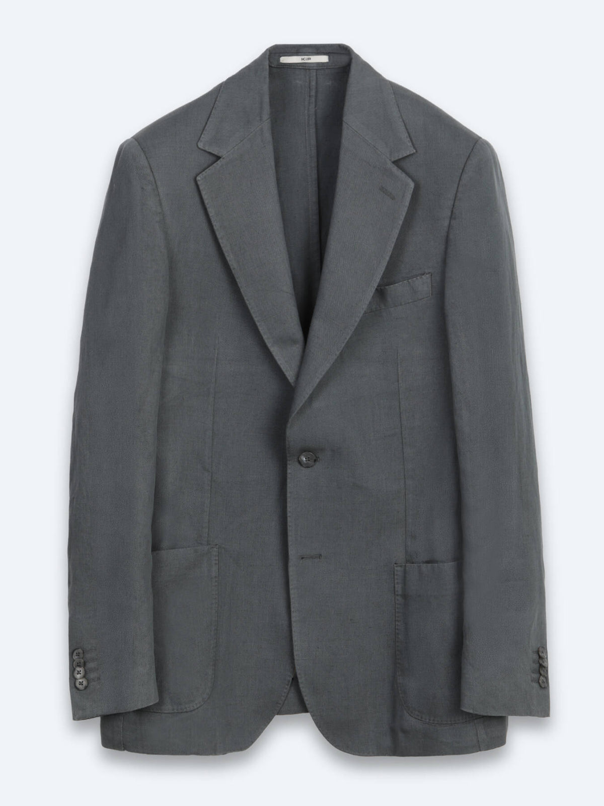 Petrol Modern Fit Keten Karışımlı Ceket